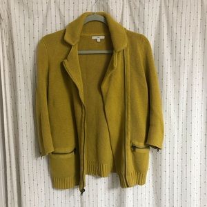 gap mustard cardigan